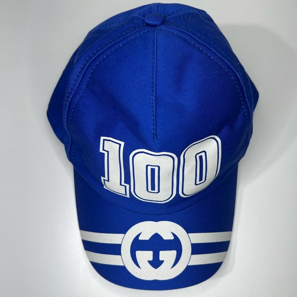 Gucci 100 Logo College Velcro Adjustable Trucker Baseball Strap Cap Hat - Picture 5 of 10